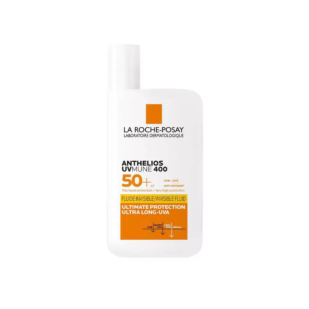 La-Roche-Posay-Anthelios-UVmune400-Invisible-Fluid-spf50-sunscreen ضد آفتاب فلوئیدی رنگی لاروش پوازی با SPF50 حجم 50 میلی لیتر - Image 1