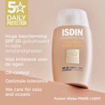 ضد آفتاب  ایزدین ISDIN مدل فیوژن واتر مجیک رنگ لایت حجم 50 میل - Image 5