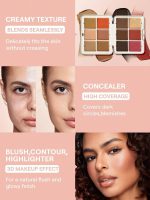 پالت کانتورینگ و هایلایتر و رژگونه شیگلم SHEGLAM مدل Mocha Sculpt - Image 5