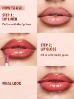 خط لب و لیپ گلاس دو طرفه شیگلم SHEGLAM مدل Lip Rules - Image 4