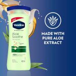 لوسیون بدن حاوی عصاره آلوئه‌ورا وازلین Vaseline مدل Aloe Soothing - Image 6