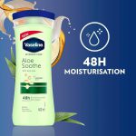 لوسیون بدن حاوی عصاره آلوئه‌ورا وازلین Vaseline مدل Aloe Soothing - Image 3